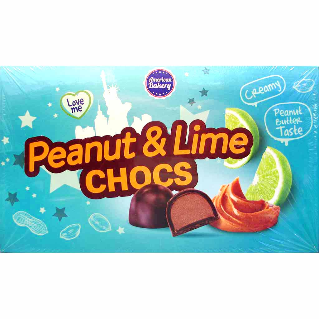 American Bakery Pralines Peanut & Lime Chocs 115g