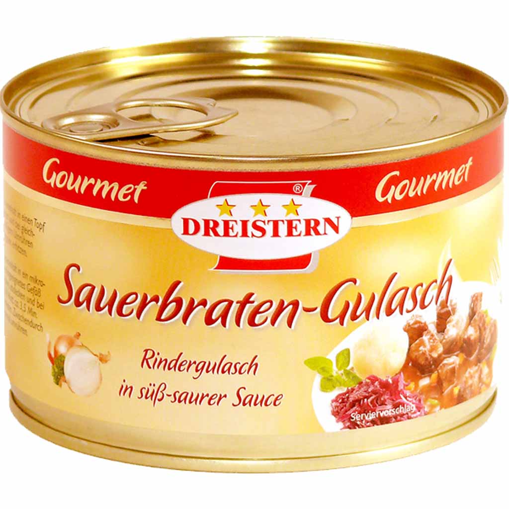 Dreistern Sauerbraten-Rindergulasch in süß-saurer-Sauce 400g MHD:11.5.26