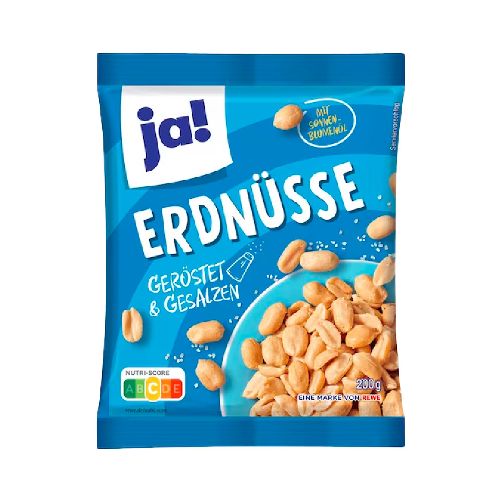 ja! Erdnüsse geröstet & gesalzen 200g MHD:30.5.25