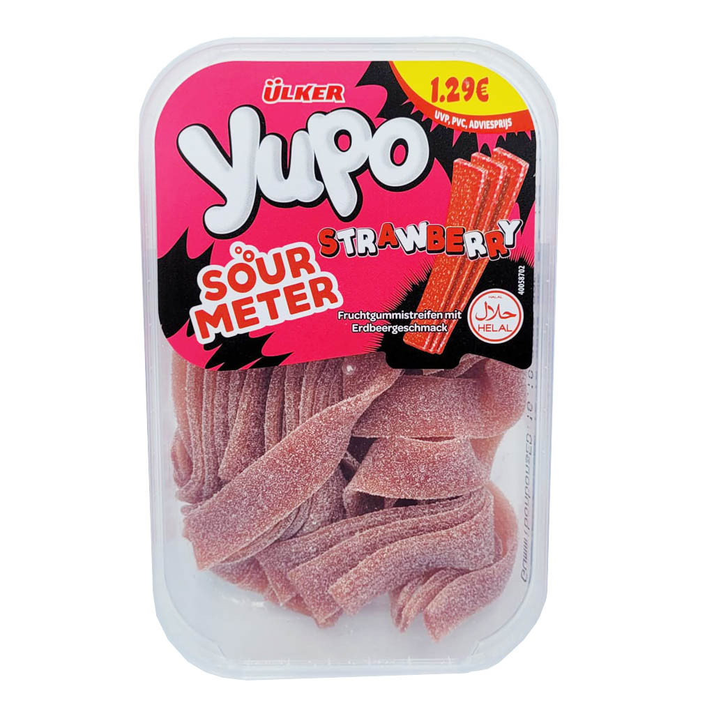 Ülker Yupo Fruchtgummi Sour Meter Erdbeeraroma 225g MHD:16.12.23