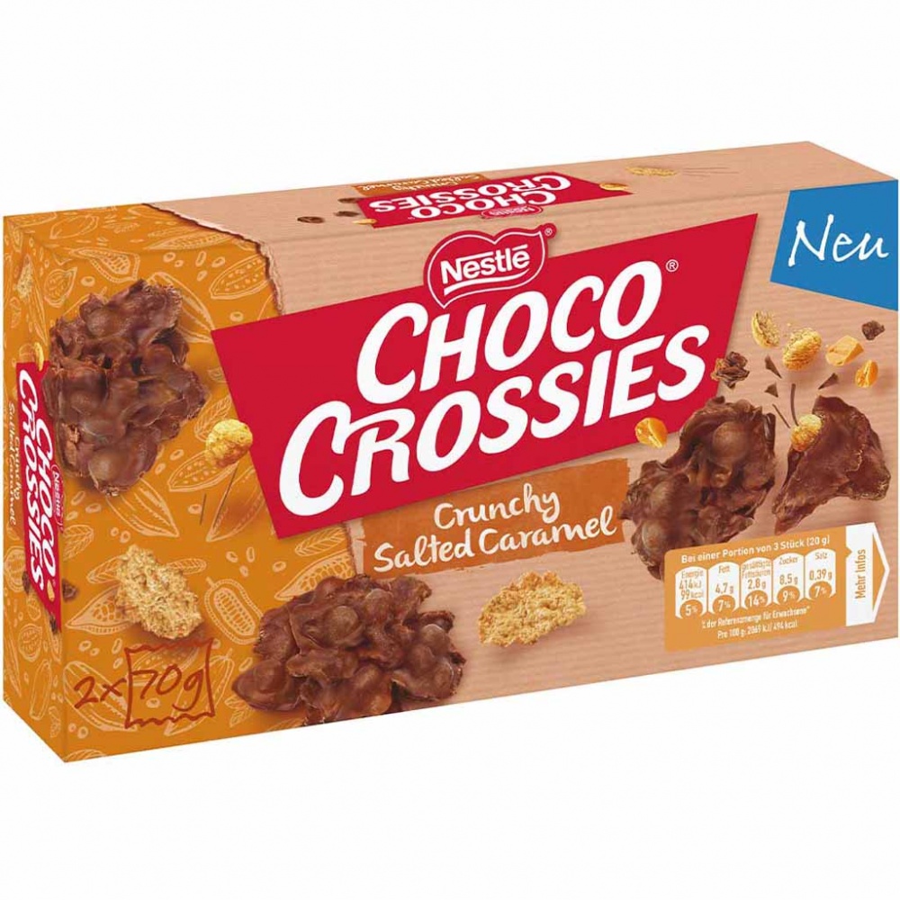 Nestle Choco Crossies Crunchy Salted Caramel 140g MHD:30.8.23