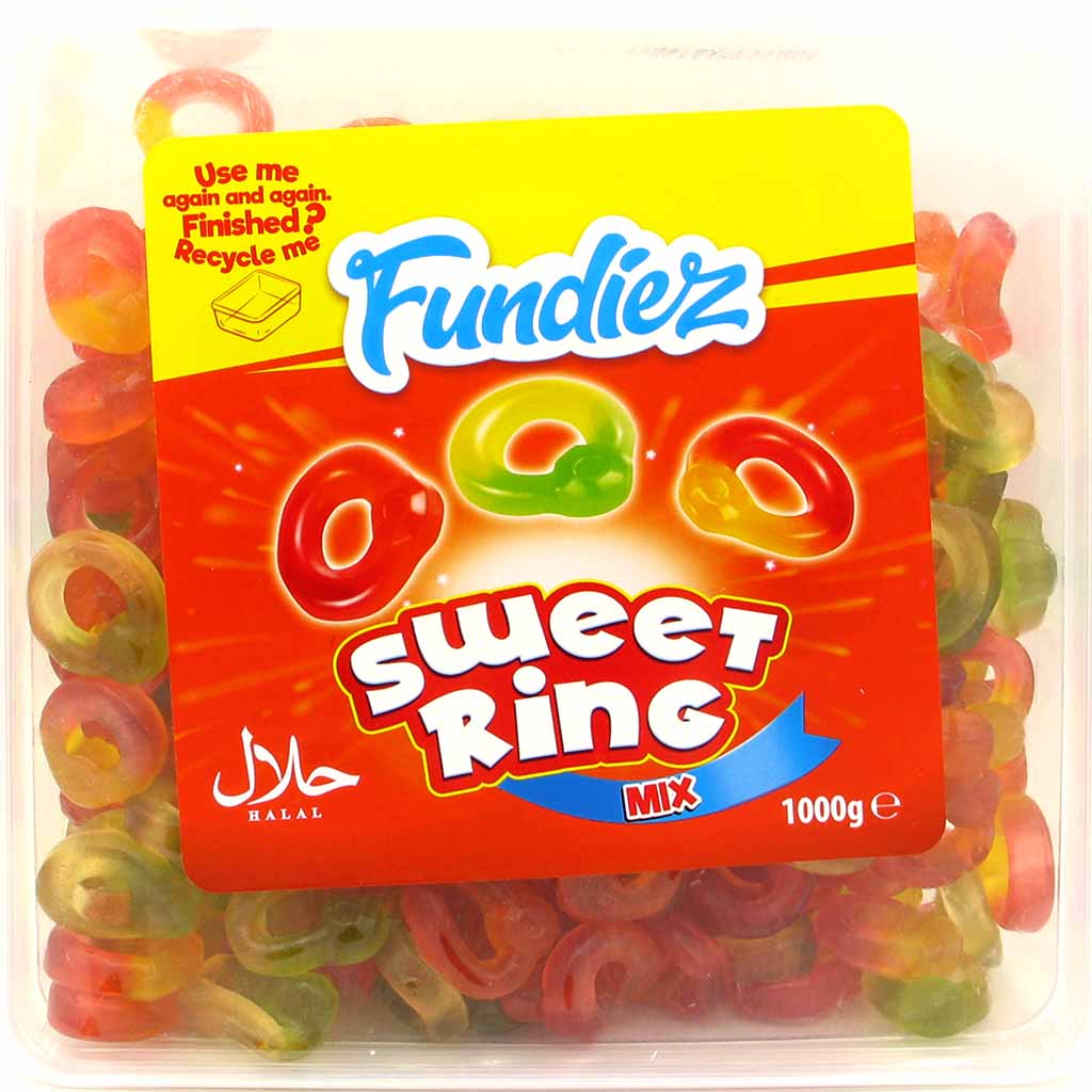 Fundiez Fruchtgummi Sweet Ring Mix 1000g MHD:13.12.22