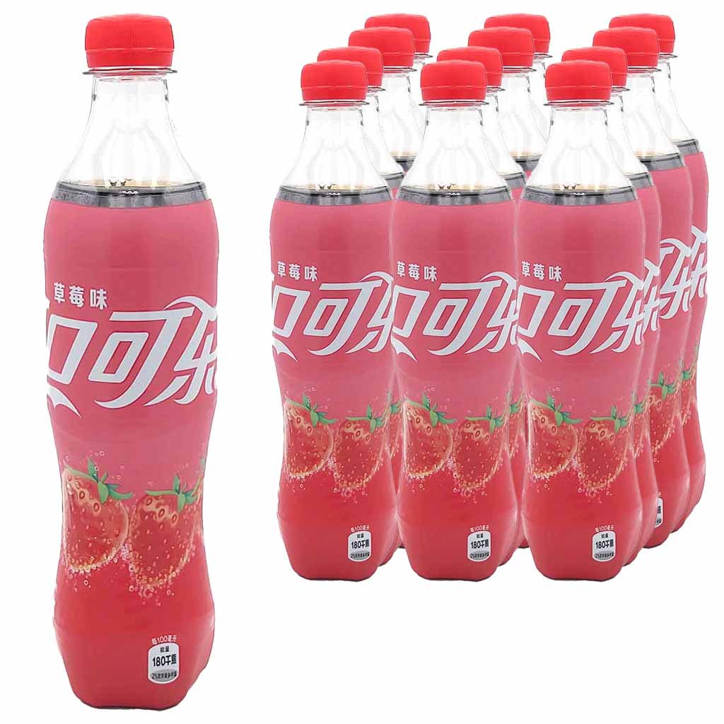 12x Coca-Cola Strawberry PET  12 x 0,5L  - 6 Liter  EAN  4270003368865