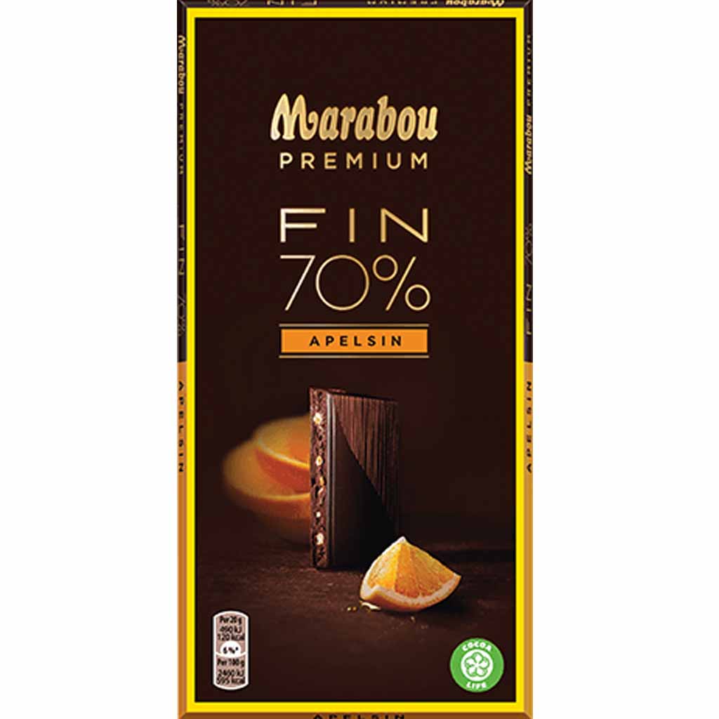 Marabou Tafelschokolade FIN 70% Apelsin 100g MHD:14.2.24