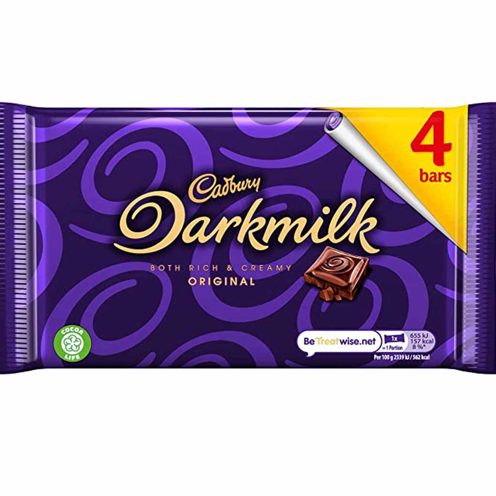 Cadbury Dark Milk Schokoriegel 4er 112g MHD:1.10.21