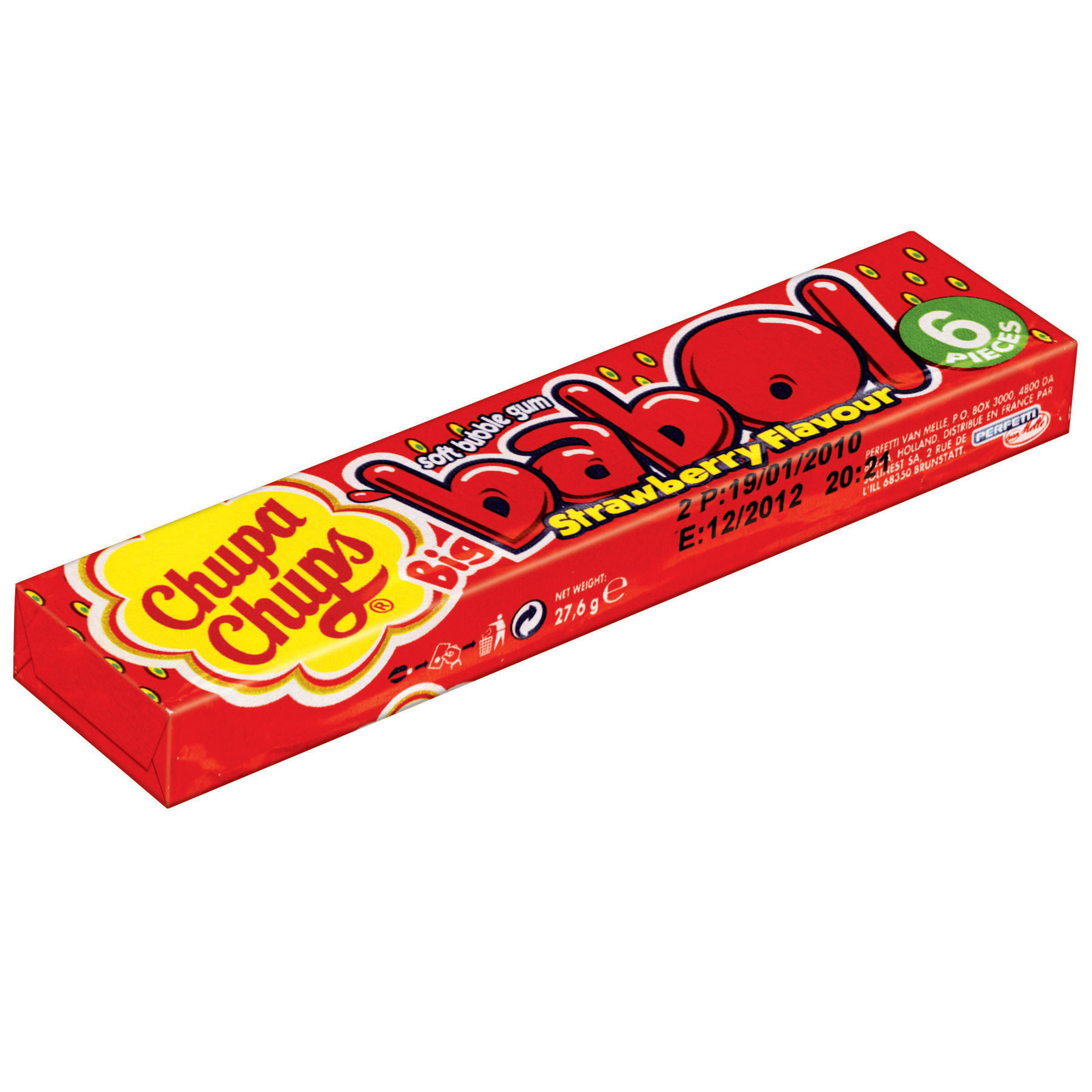 Chupa Chups Big Babol Strawberry 3x 27,6g