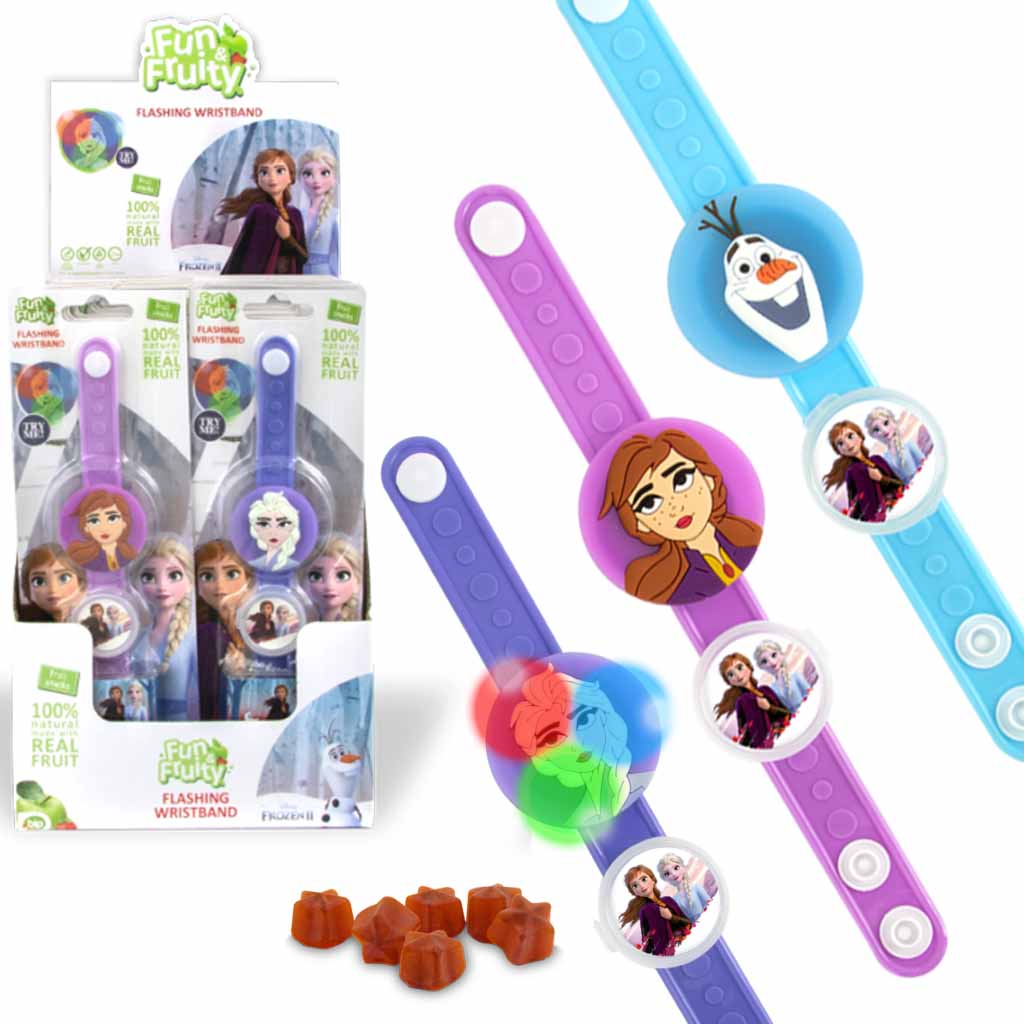 Disney Frozen 2 blinkendes Armband & Fruchtgummi MHD:30.10.21
