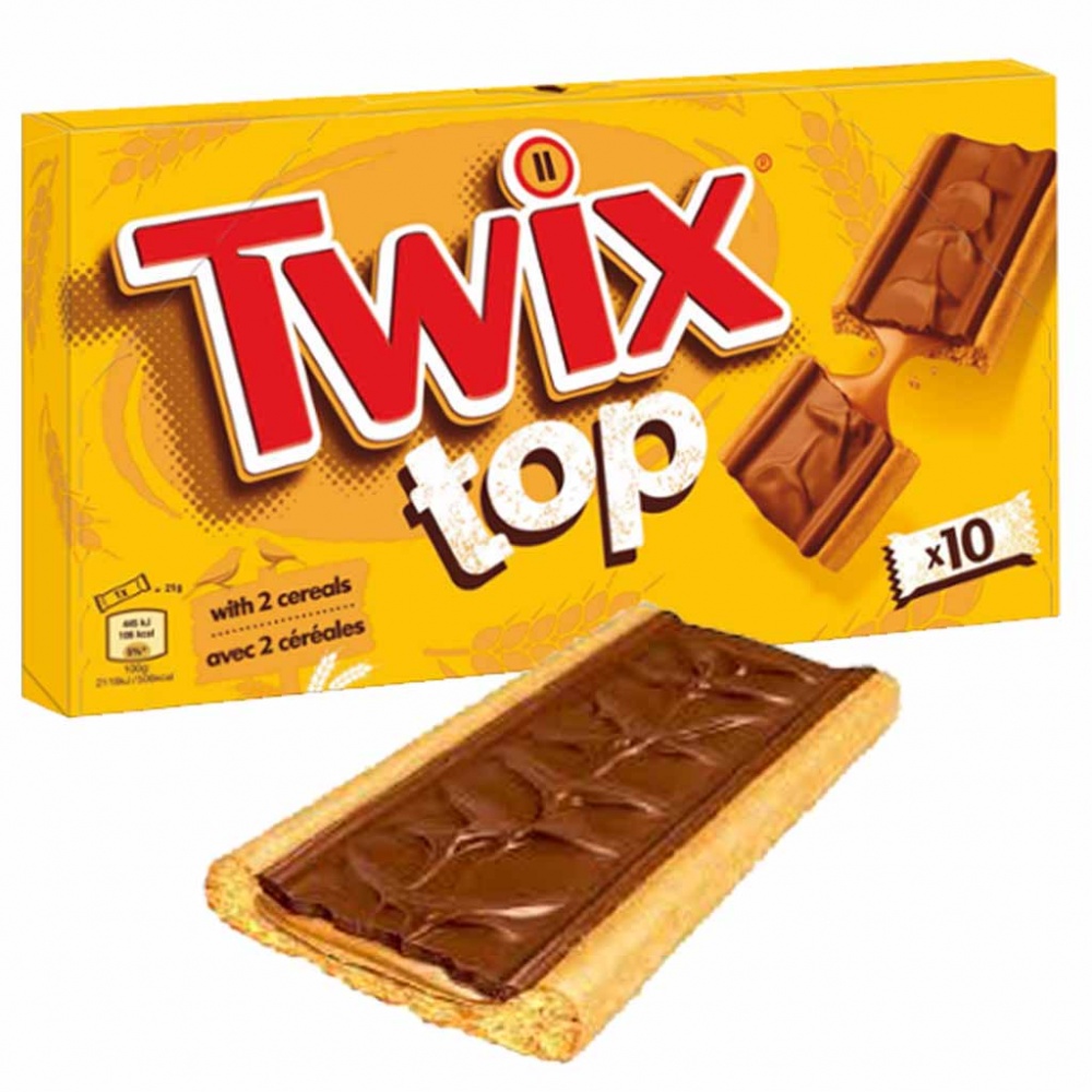 10x Twix top Riegel á 21g=210g MHD:4.9.22