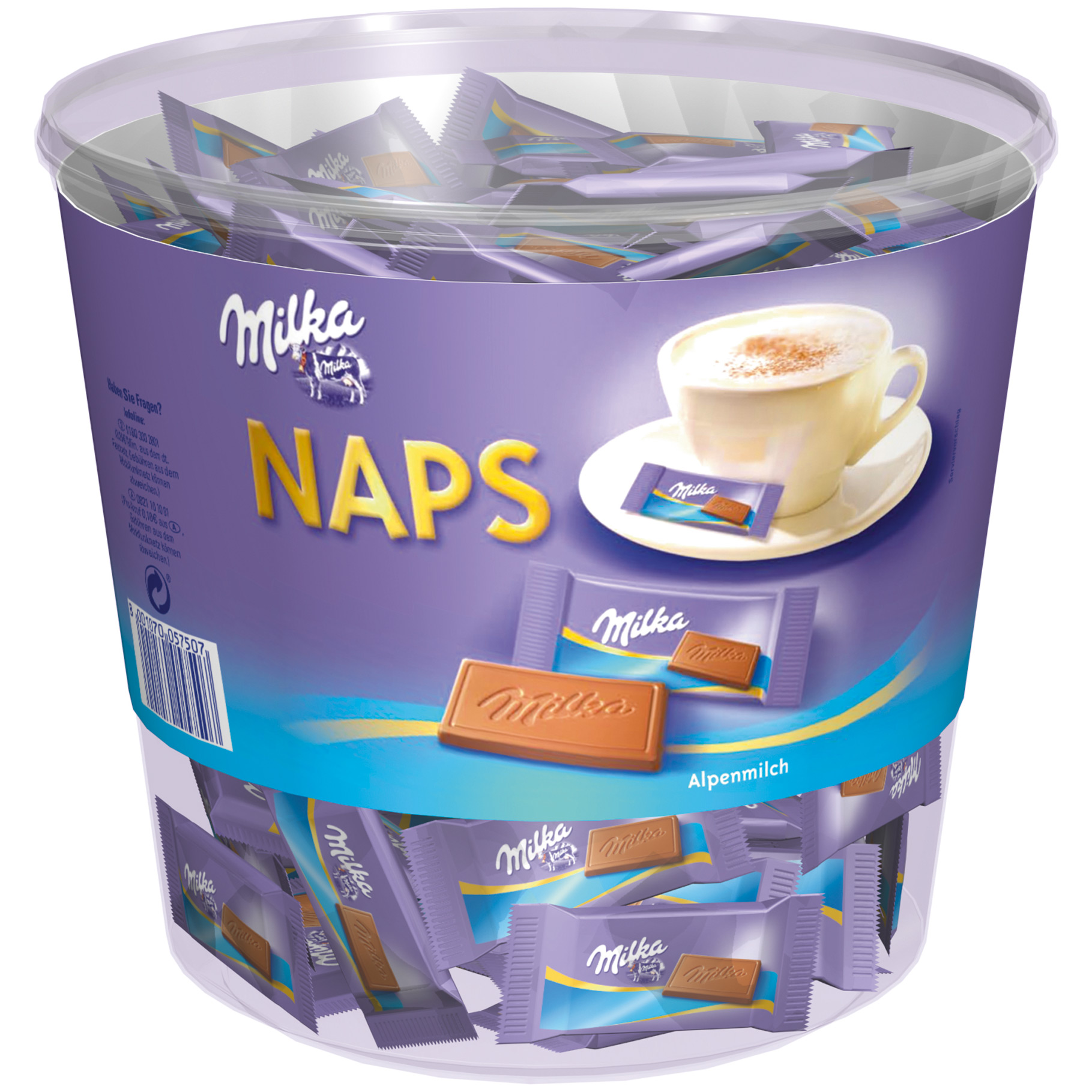 Milka Naps Eimer Alpenmilch 207er MHD:30.8.24