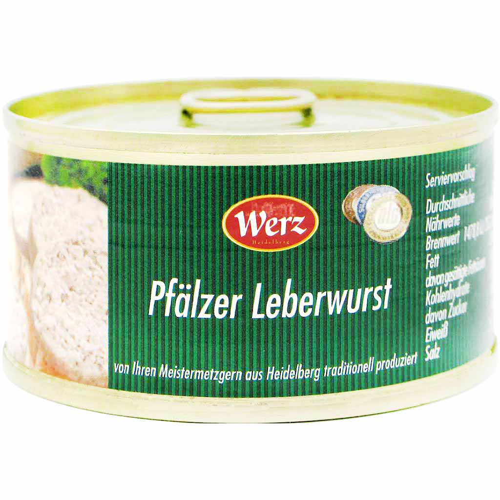 Werz Hausmacher Dosenwurst Pfälzer Leberwurst fein 125g