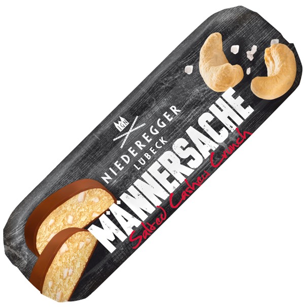Niederegger Männersache Marzipan Brot Salted Cashew Crunch 125g MHD:22.11.24