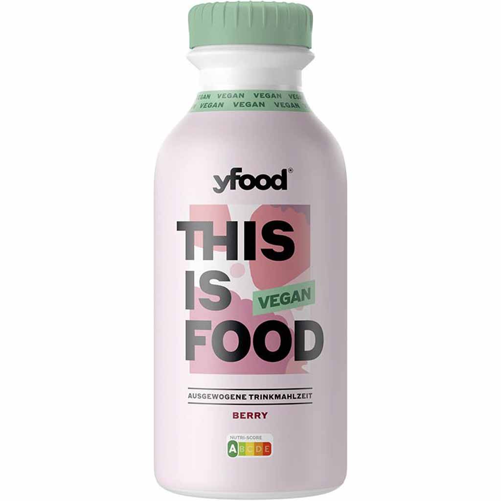 yFood Trinkmahlzeit Vegan Berry 6x500ml=3L MHD:12.10.23