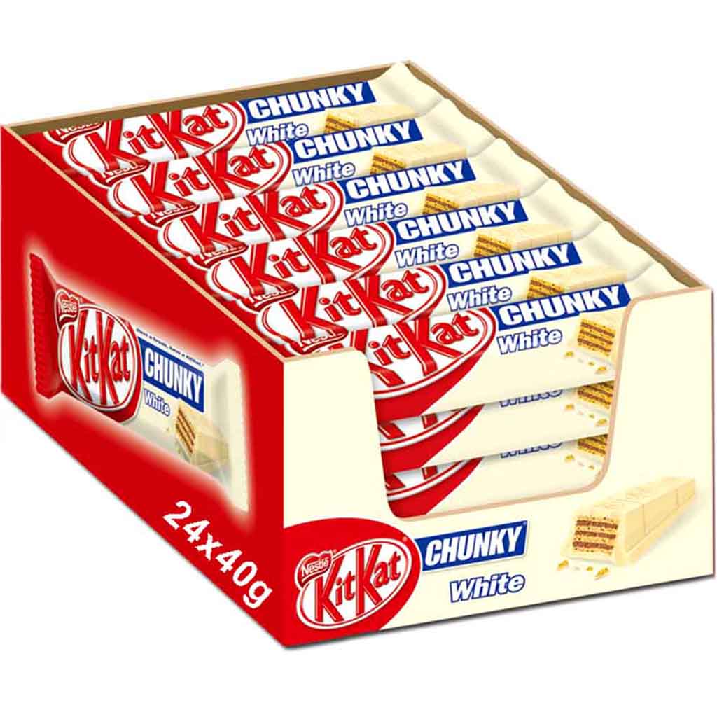 KitKat Chunky White 24x 40g  im Thekendisplay MHD:30.7.25