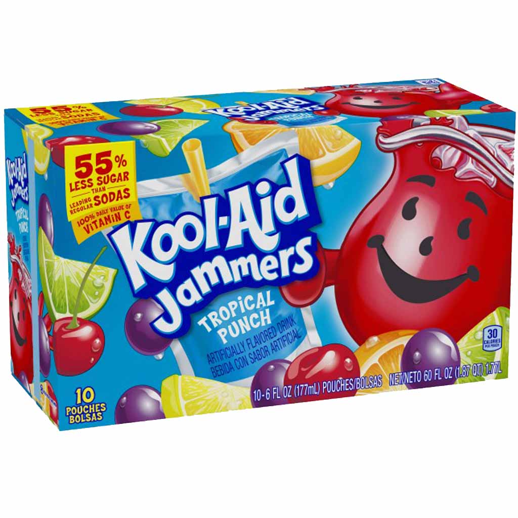 10x Kool-Aid Jammers Tropical Punch á 177ml=1,77L MHD:10.12.22