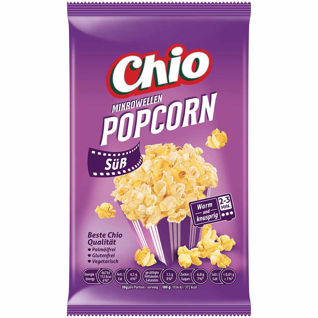 Chio Mikrowellen Popcorn Süß 100g MHD:29.9.24