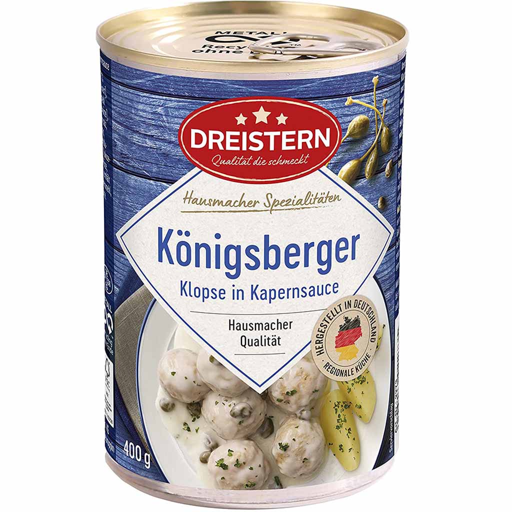 Dreistern Königsberger Klopse in feiner Kapernsauce 400g MHD:26.2.27