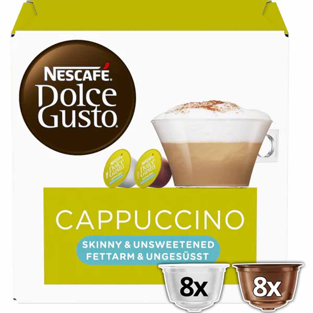 Nescafe Dolce Gusto Kapseln Cappuccino Fettarm & ungesüßt 8 Tassen 161,6g MHD:30.9.24
