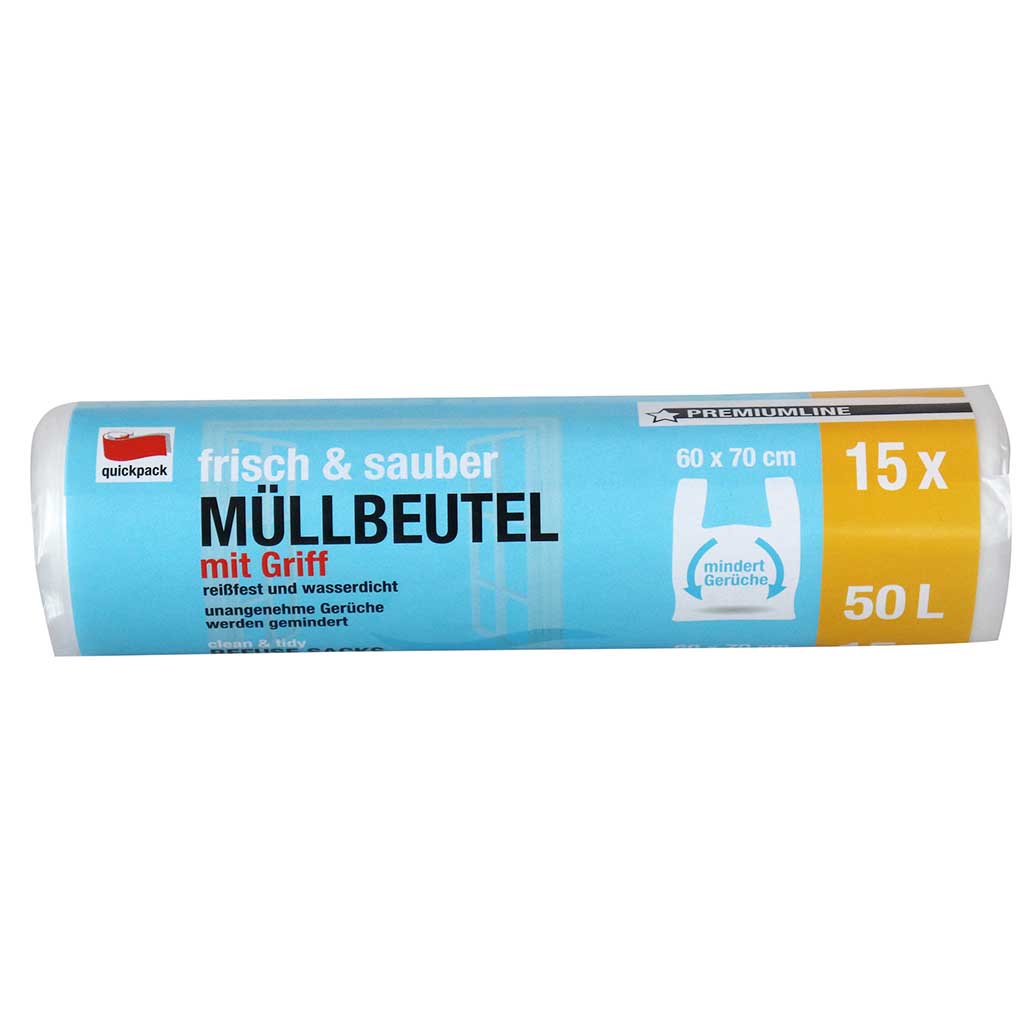 Müllbeutel mit Griff frisch & Sauber 50er 60x70cm Premiumline
