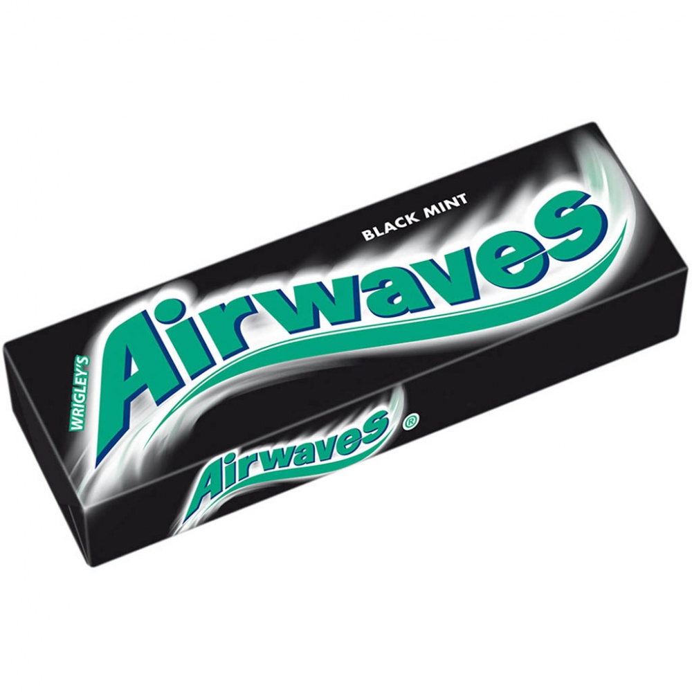 30x Wrigleys Airwaves Black Mint á 14g=300 Kaugummi Dragees MHD:2.8.21