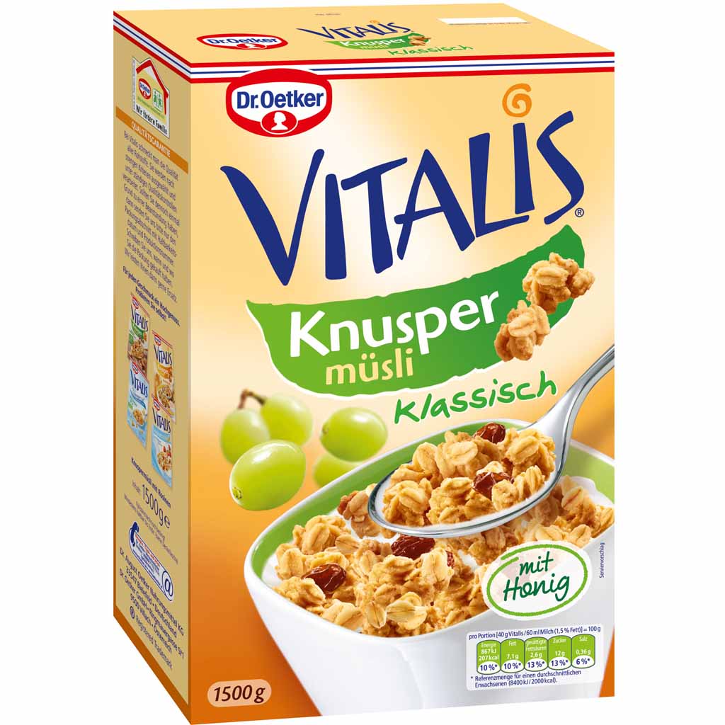 Dr.Oetker VITALIS Knusper Müsli klassisch 1500g MHD:30.12.24