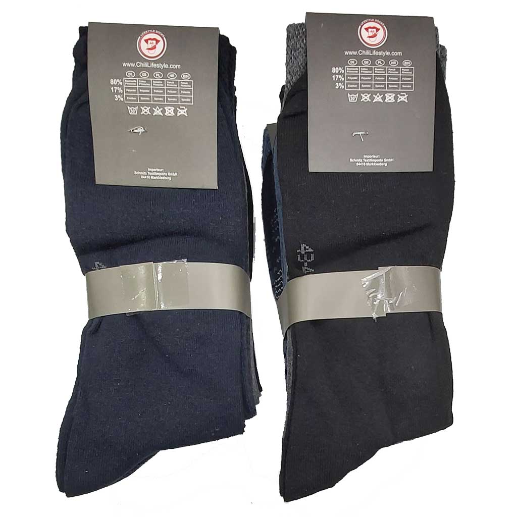 10 Paar Trend Jeans Herrensocken Gr. 43-46 Raute und gestreift back