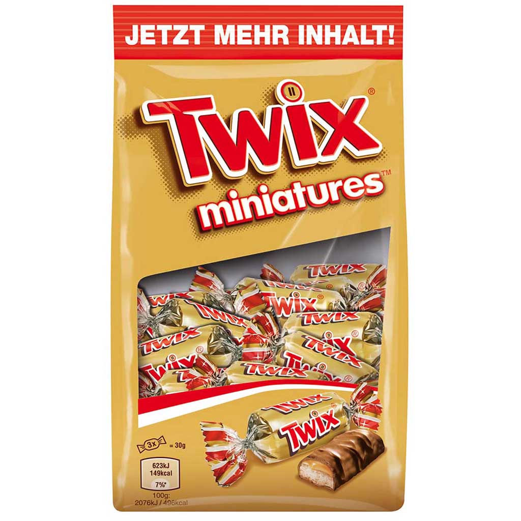 Twix Miniatures Schokoriegel 150g - Jetzt mehr Inhalt!