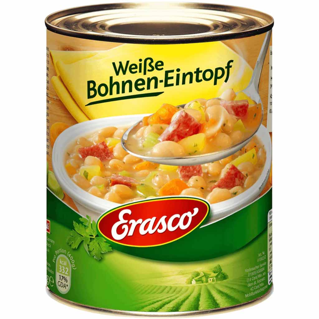 Erasco Eintopf Weiße Bohnen Eintopf 800g MHD:30.12.26