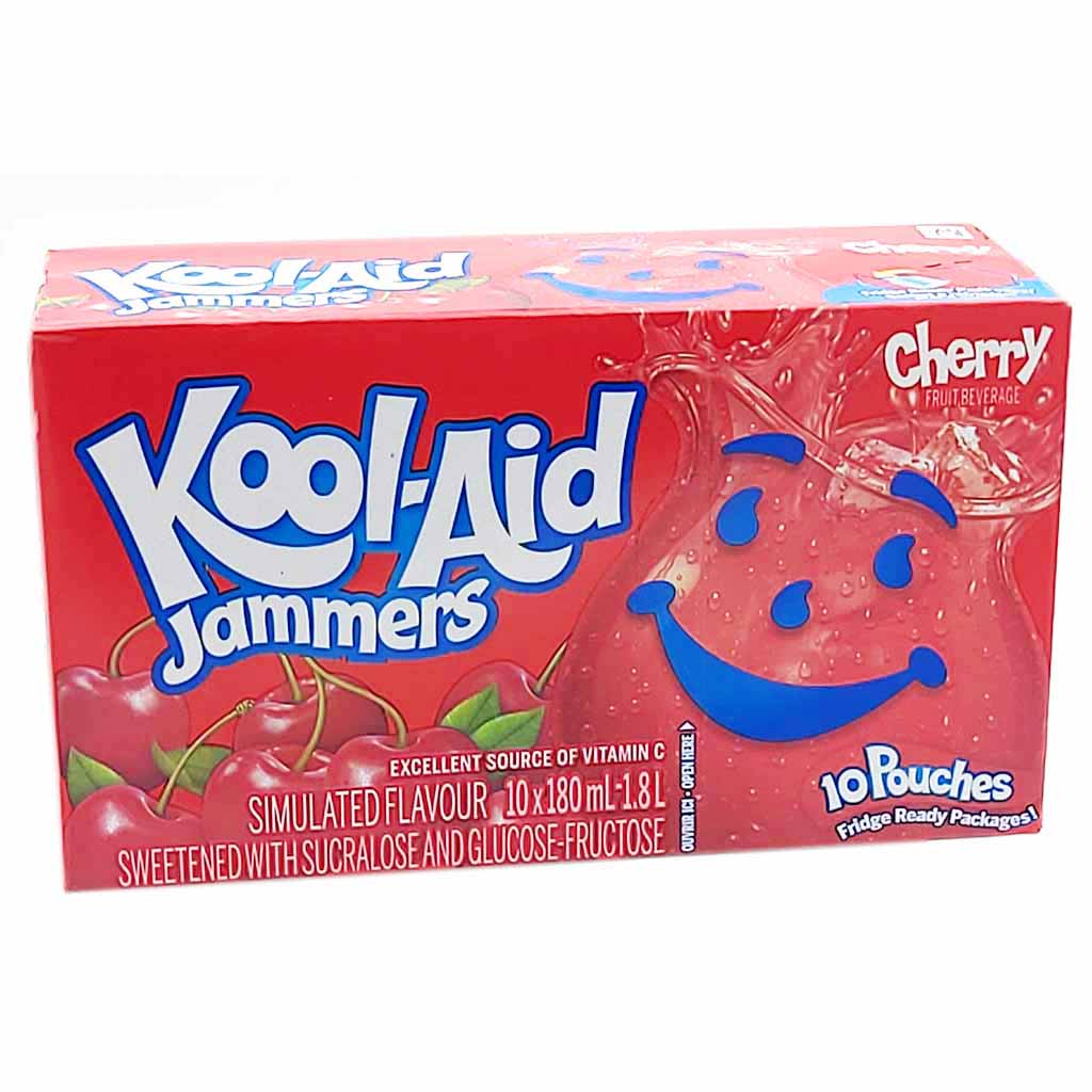 10x Kool-Aid Jammers Cherry 10 Tüten mit je 180ml = 1,8L MHD:5.7.24