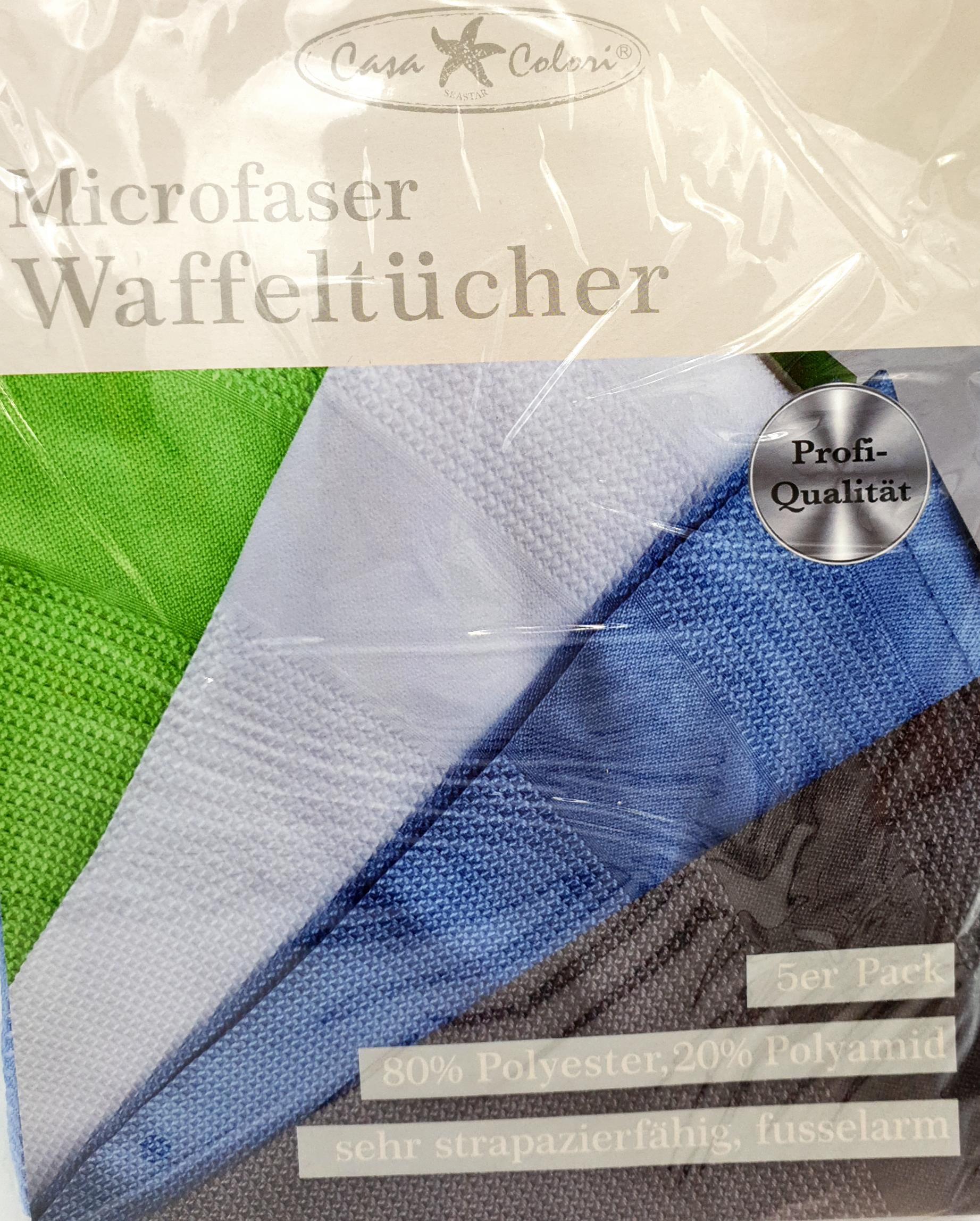 5 x Microfaser Waffeltücher 42 x 68cm Antrazit