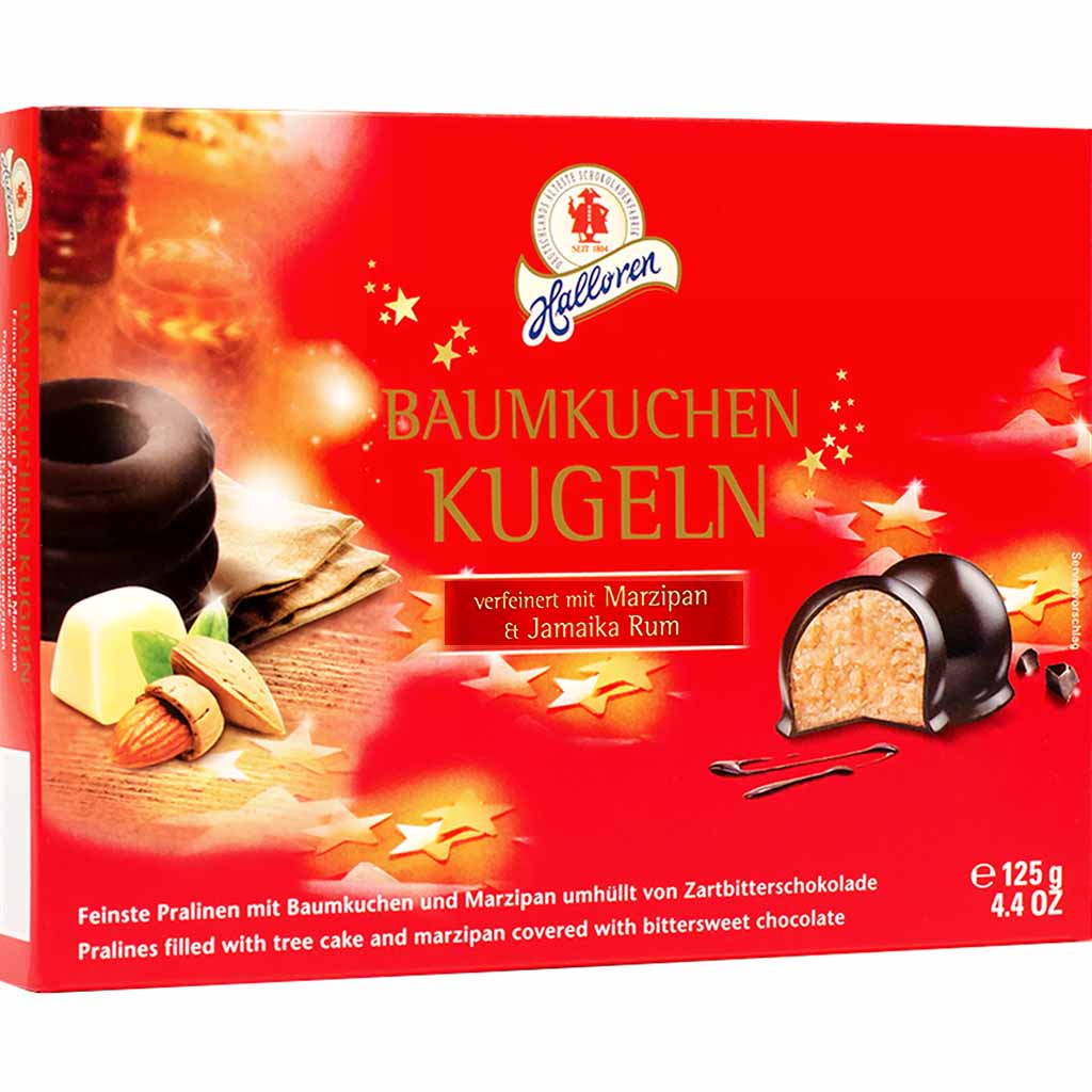 Original Halloren Kugeln Baumkuchen 125g MHD:18.5.22