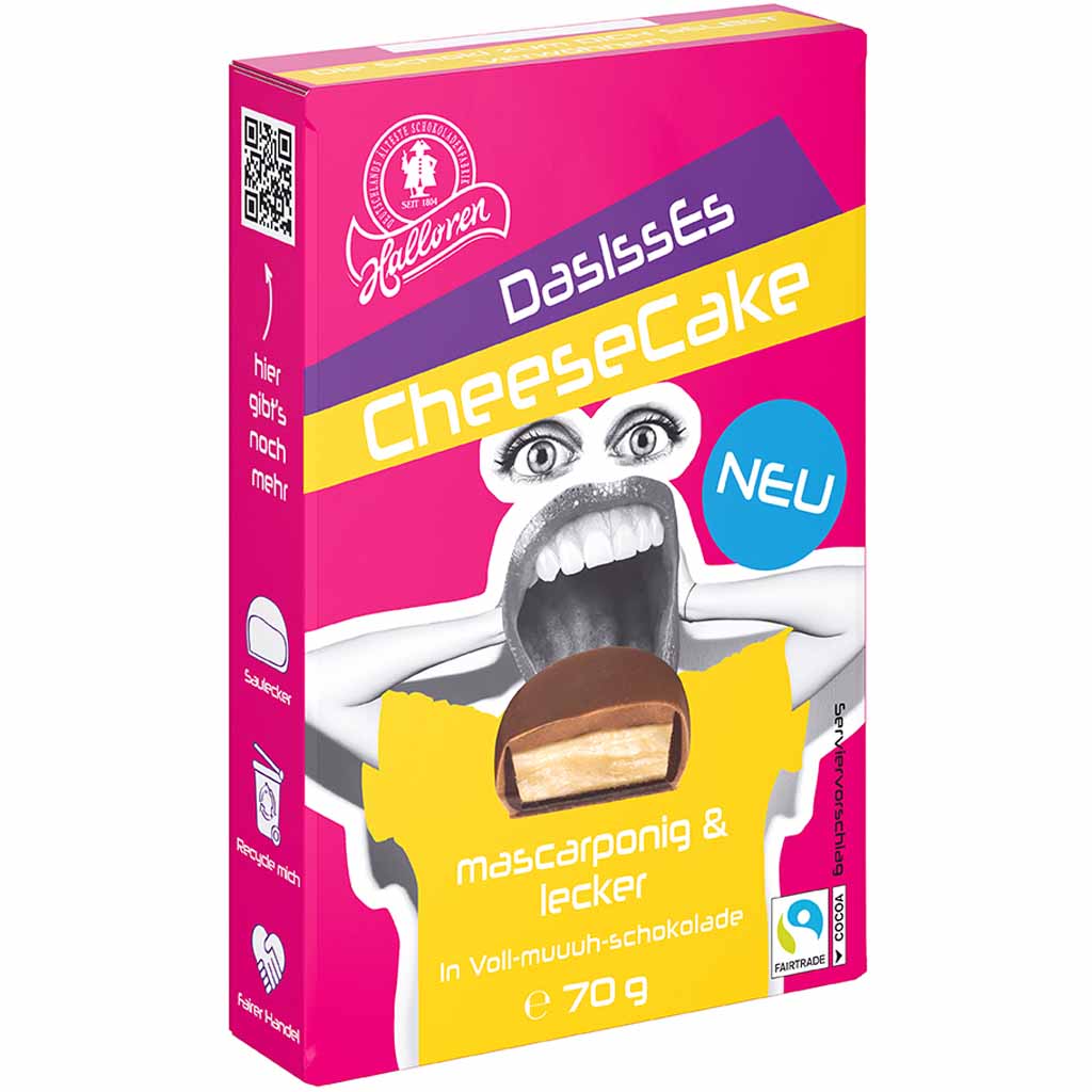 Halloren Kugeln DasIssEs CheeseCake mascraponig & lecker 70g MHD:8.9.23