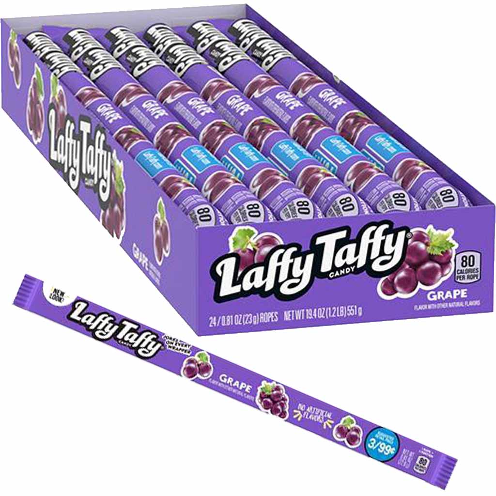 24x Laffy Taffy Kaustangen Traube á 23g=551g MHD:30.12.21