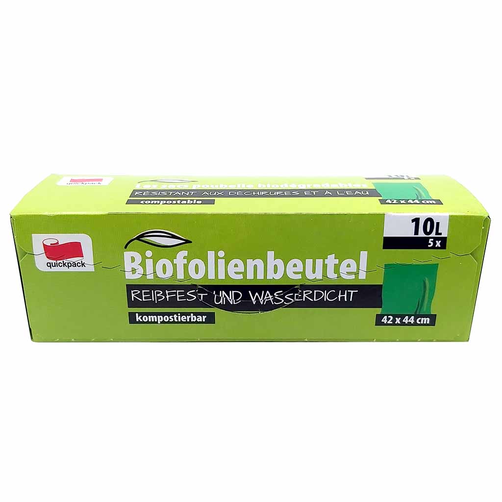 Quickpack Bio-Müllbeutel 10 Liter 5er Pack