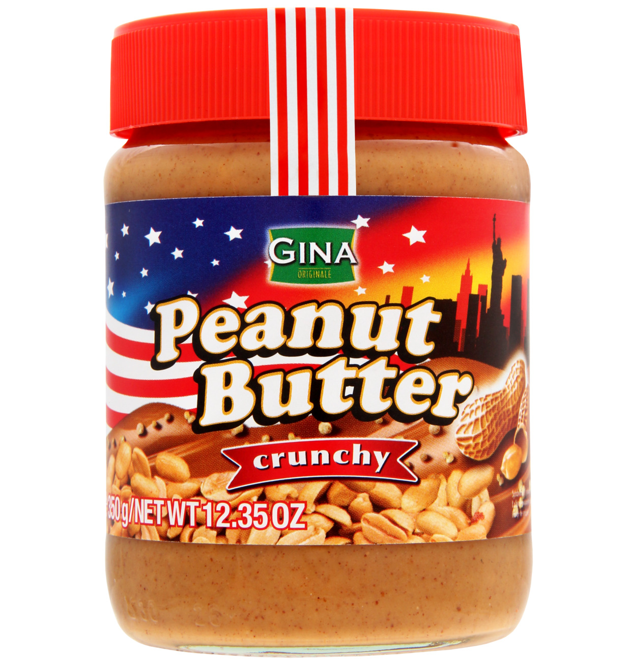 Gina Erdnussbutter Crunchy 350g MHD:1.3.25