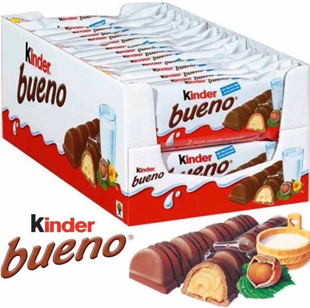 Kinder Bueno 30 Doppelriegel á 43g=1290g MHD:30.1.25