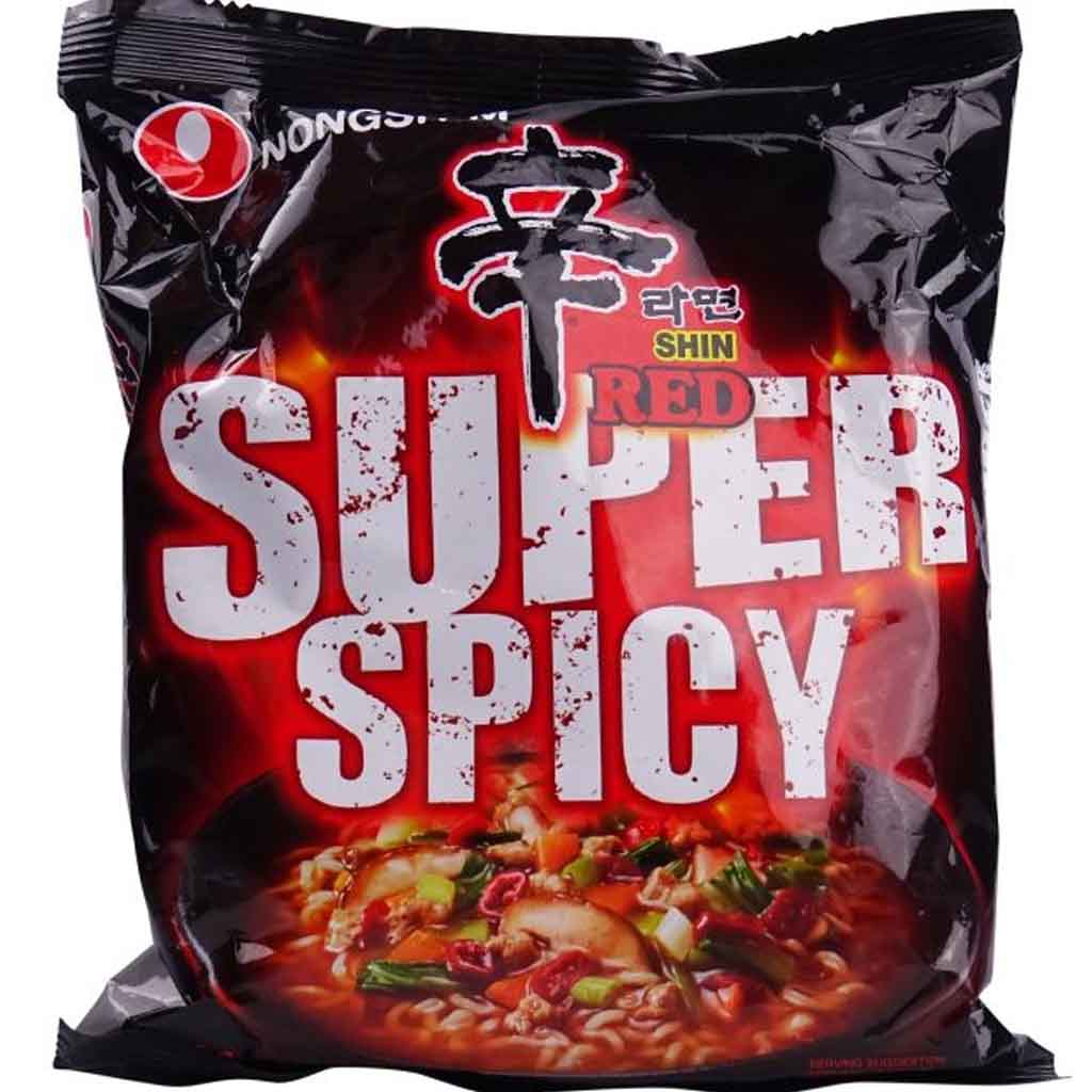 Nongshim Instantnudeln Shin Red Super Spicy 5x120g=600g MHD:28.4.22