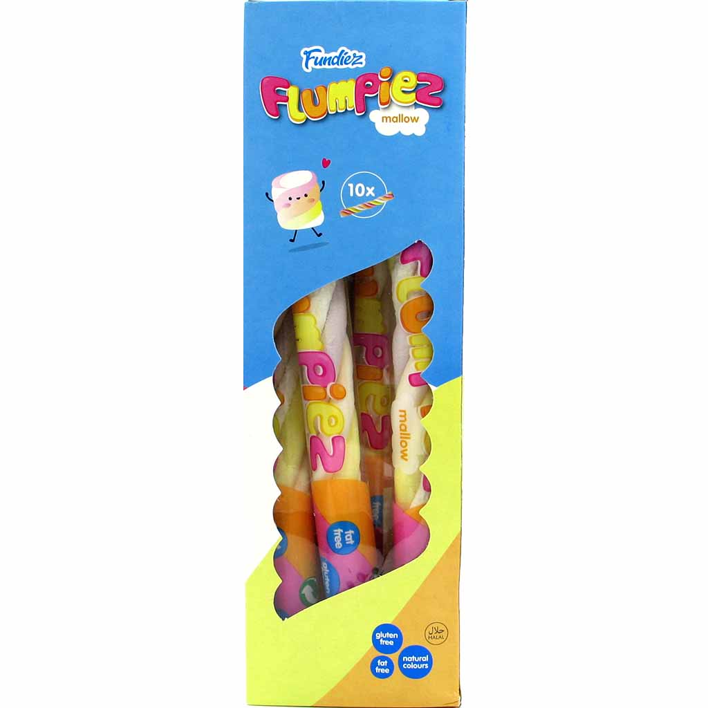 Fundiez Flumpiez Mallow 10 Marshmallow Stangen 100g MHD:30.4.21