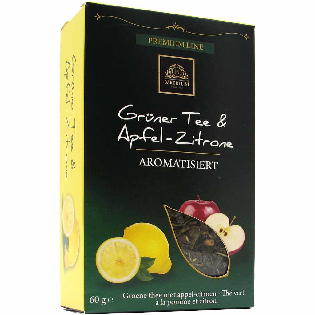 Bardollini Premium Tee lose Grüner Tee & Apfel-Zitrone 60g MHD:30.11.25