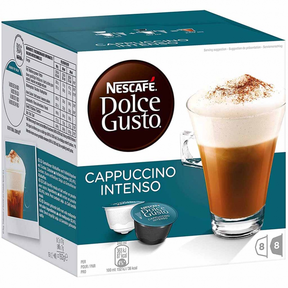 Nescafe Dolce Gusto Kapseln Cappuccino Intenso 192g / 8 Tassen MHD:30.4.22
