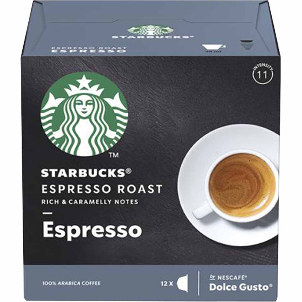Starbucks Dolce Gusto Espresso Roast Espresso 12 Tassen 66g MHD:30.12.22