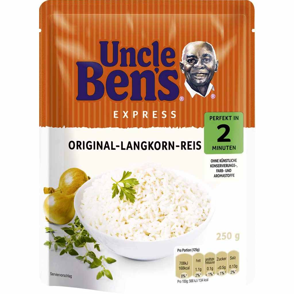 6x Bens Original Express Original Langkorn Reis á 250g=1500g MHD:20.4.22