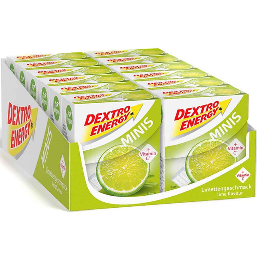12x Dextro Energy Minis Limette á 50g=600g MHD:30.7.25