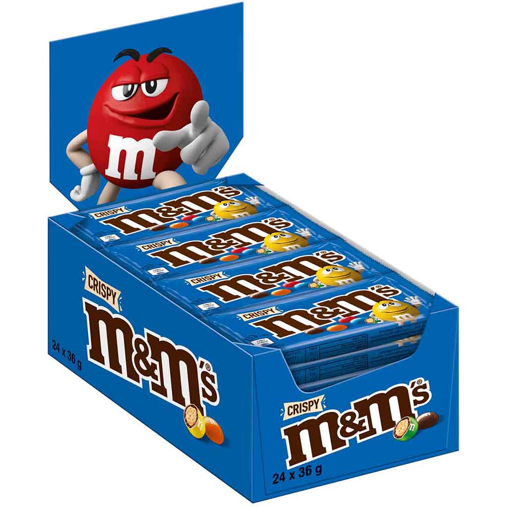 M&Ms Crispy 24x36g=864g MHD:29.6.25