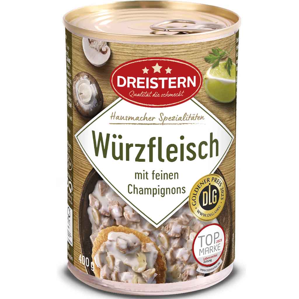 Dreistern Hausmacher Würzfleisch 400g MHD:11.4.27