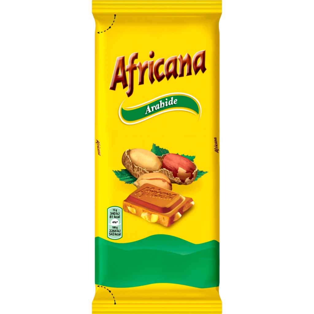 Africana_Arabide_90g_front_96dpi Africana Tafelschokolade Milchschokolade Erdnuss 90g