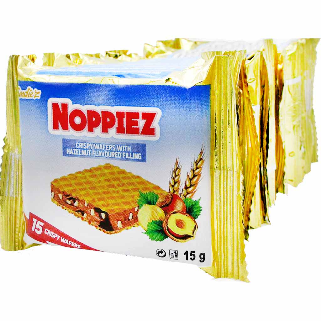 15x Fundiez Waffelschnitte mit Haselnusscreme Füllung á 15g=225g MHD:2.4.22