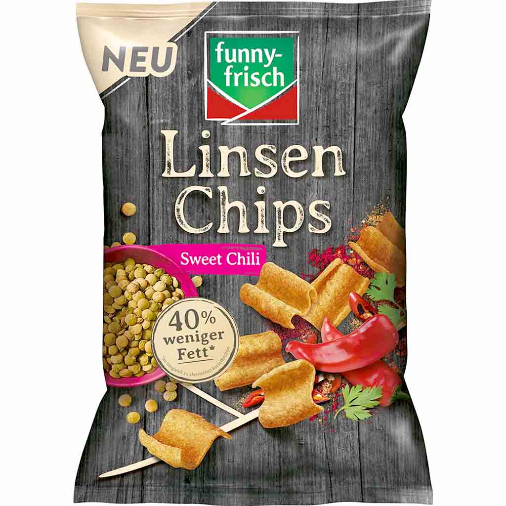 funny frisch Linsen Chips Sweet Chili 90g MHD:18.11.24