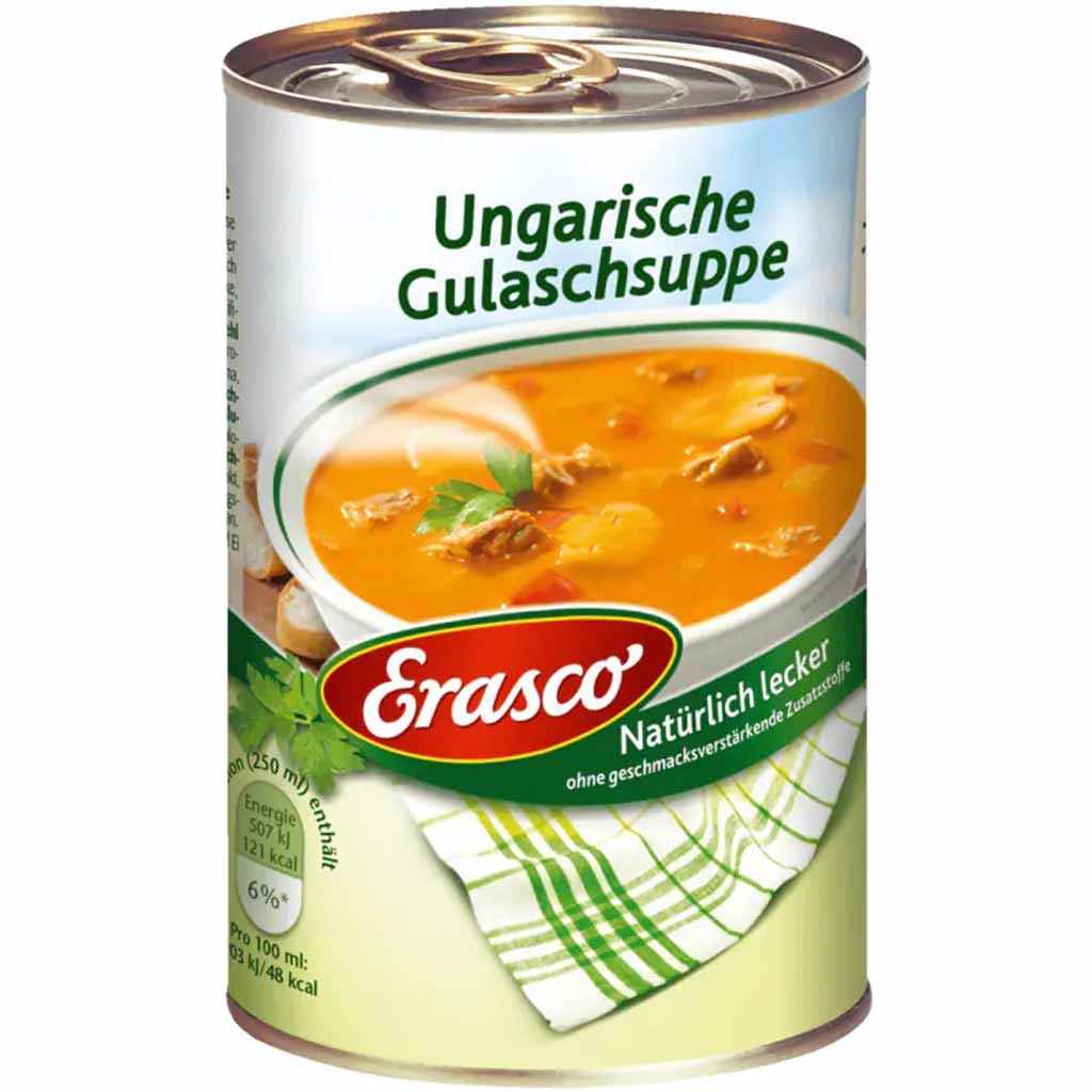 Erasco Suppen Ungarische Gulaschsuppe 390ml MHD:30.12.27