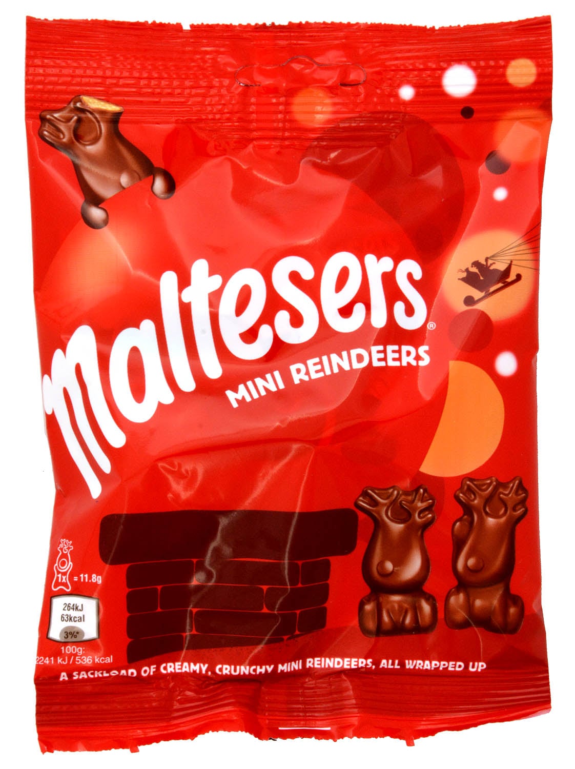 Maltesers Mini Reindeers 59g MHD 9.8.20 MHD:9.8.20