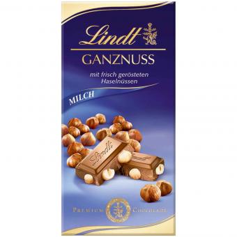 Lindt Ganznuss 100g Tafelschokolade MHD:30.12.24